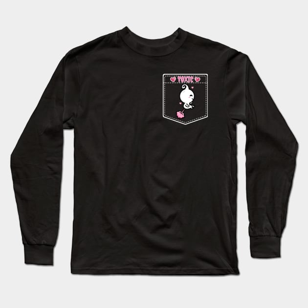 Toxic Farting Ghost Long Sleeve T-Shirt by Rockadeadly